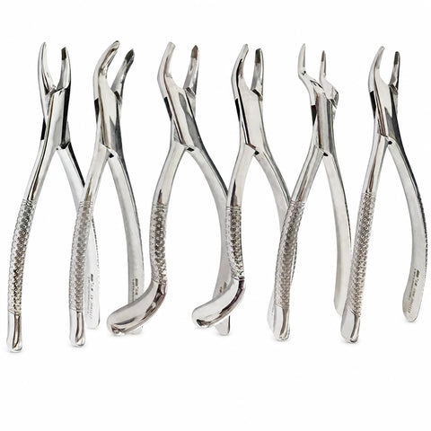 Dental Extraction Forceps Set, front view