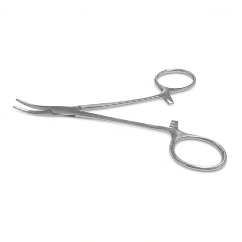 Clamping Hemostat Forceps, front view